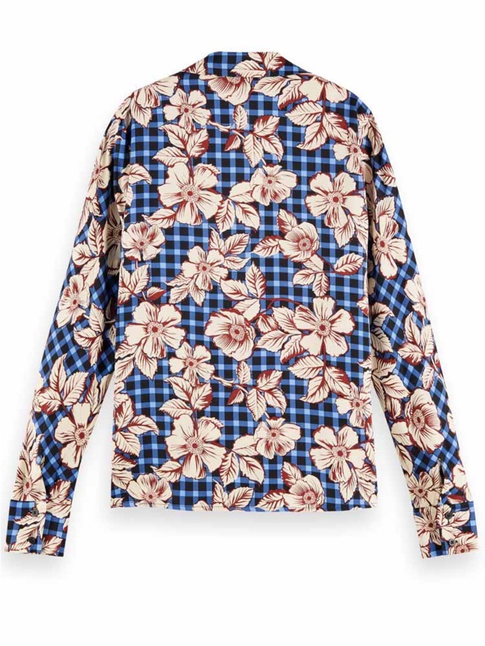 Scotch & Soda Blue Gingham Floral Blouse & Trouser Set 2019 XS - Picture 4 of 9